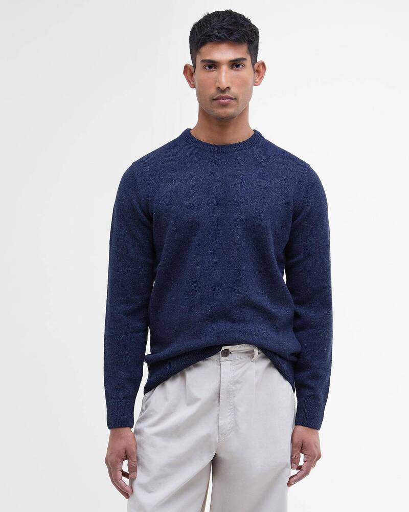 Barbour - Pull Essential Tisbury Crew-neck Deep Blue