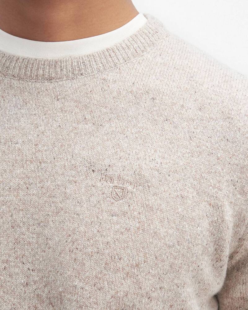 Barbour - Pull Essential Tisbury Crew-neck Stone