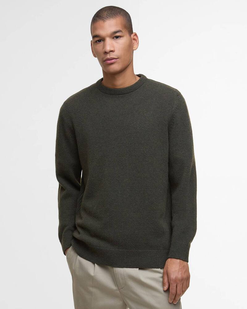 Barbour - Pull Holden Crew Neck Olive Marl