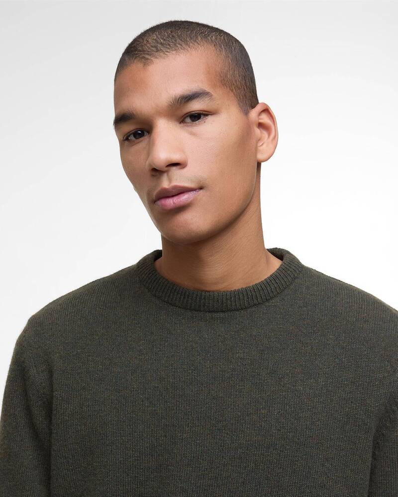 Barbour - Pull Holden Crew Neck Olive Marl