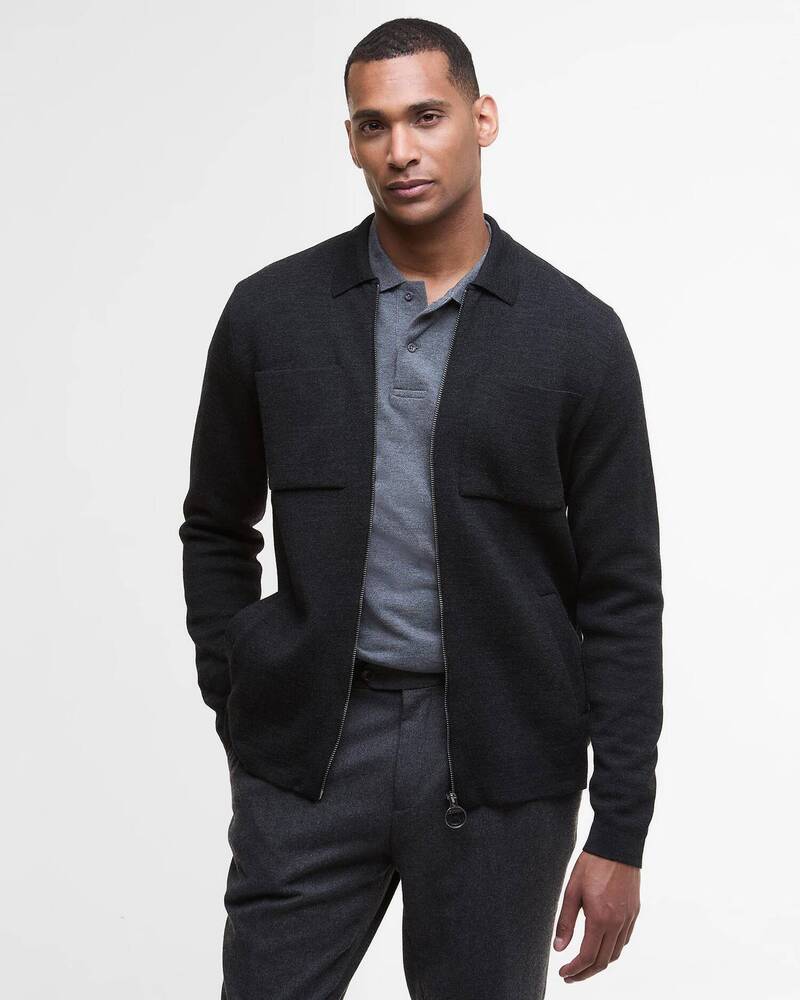 Barbour - Cardigan zip Croscombe Charcoal Marl