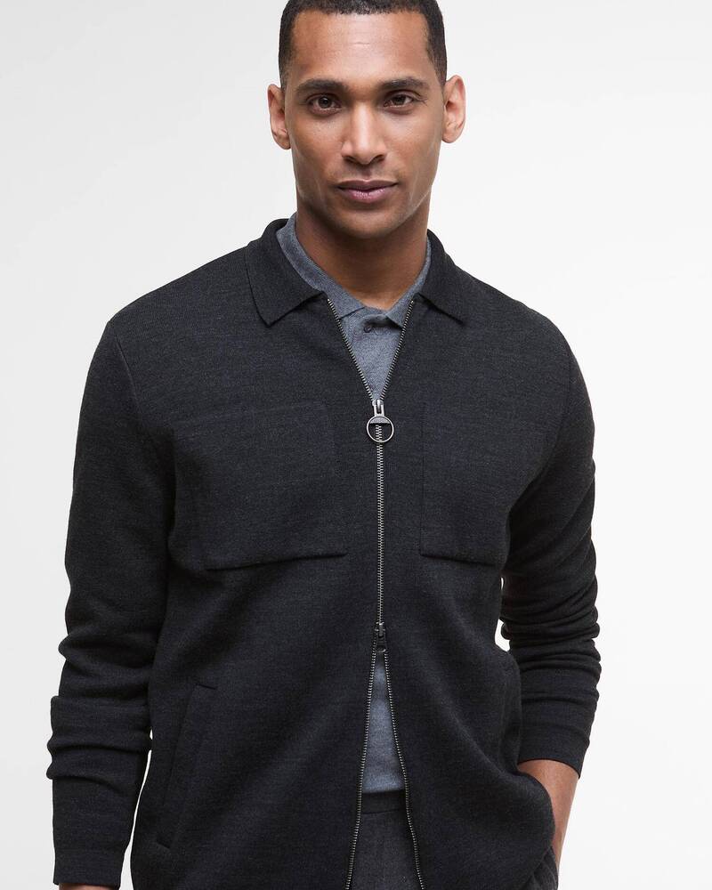 Barbour - Cardigan zip Croscombe Charcoal Marl