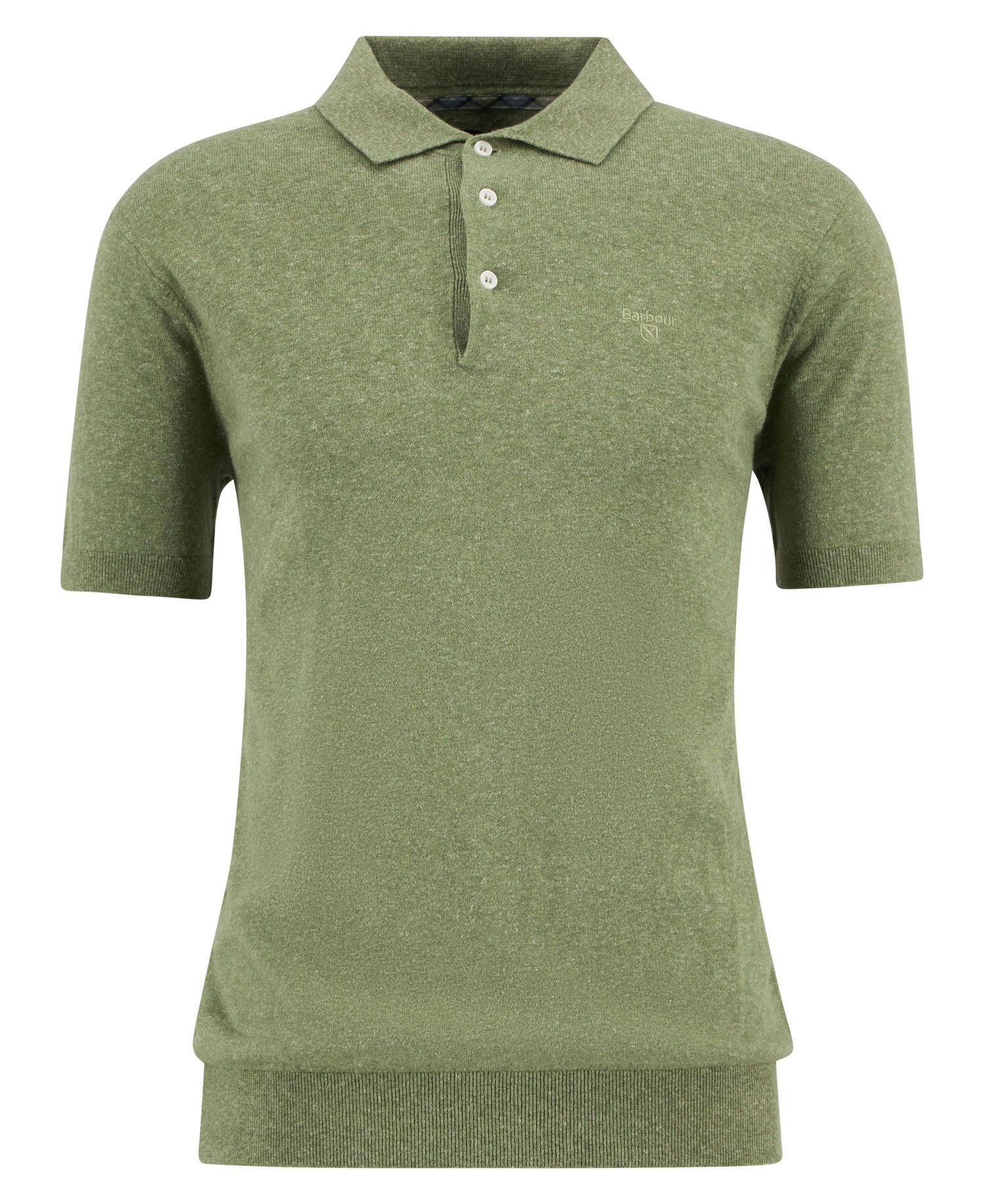 Barbour - Polo Muston Linen Blend Knitted Laurel Green