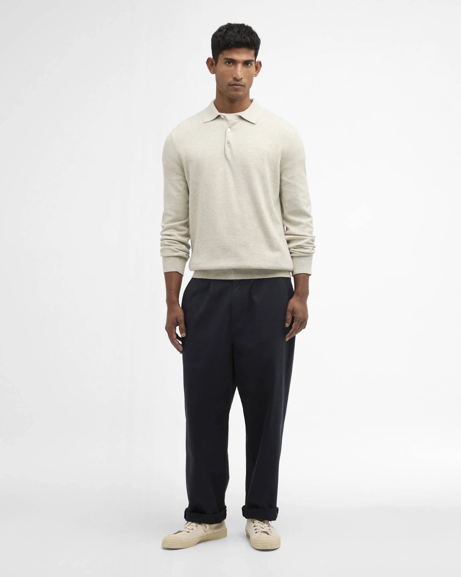 Barbour - Polo Pima coton Knitted Neutral