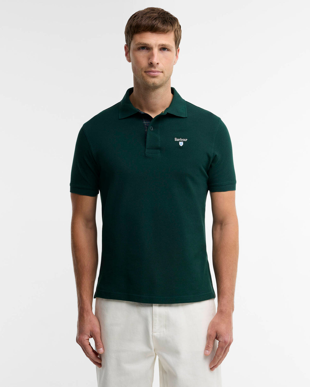 Barbour - Polo tartan Pique Seaweed