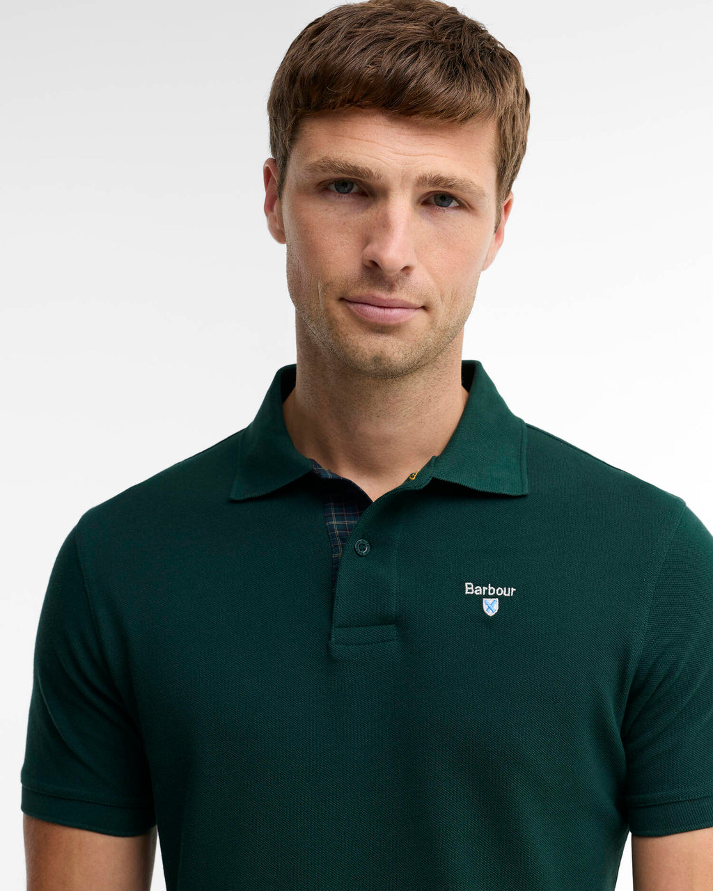 Barbour - Polo tartan Pique Seaweed