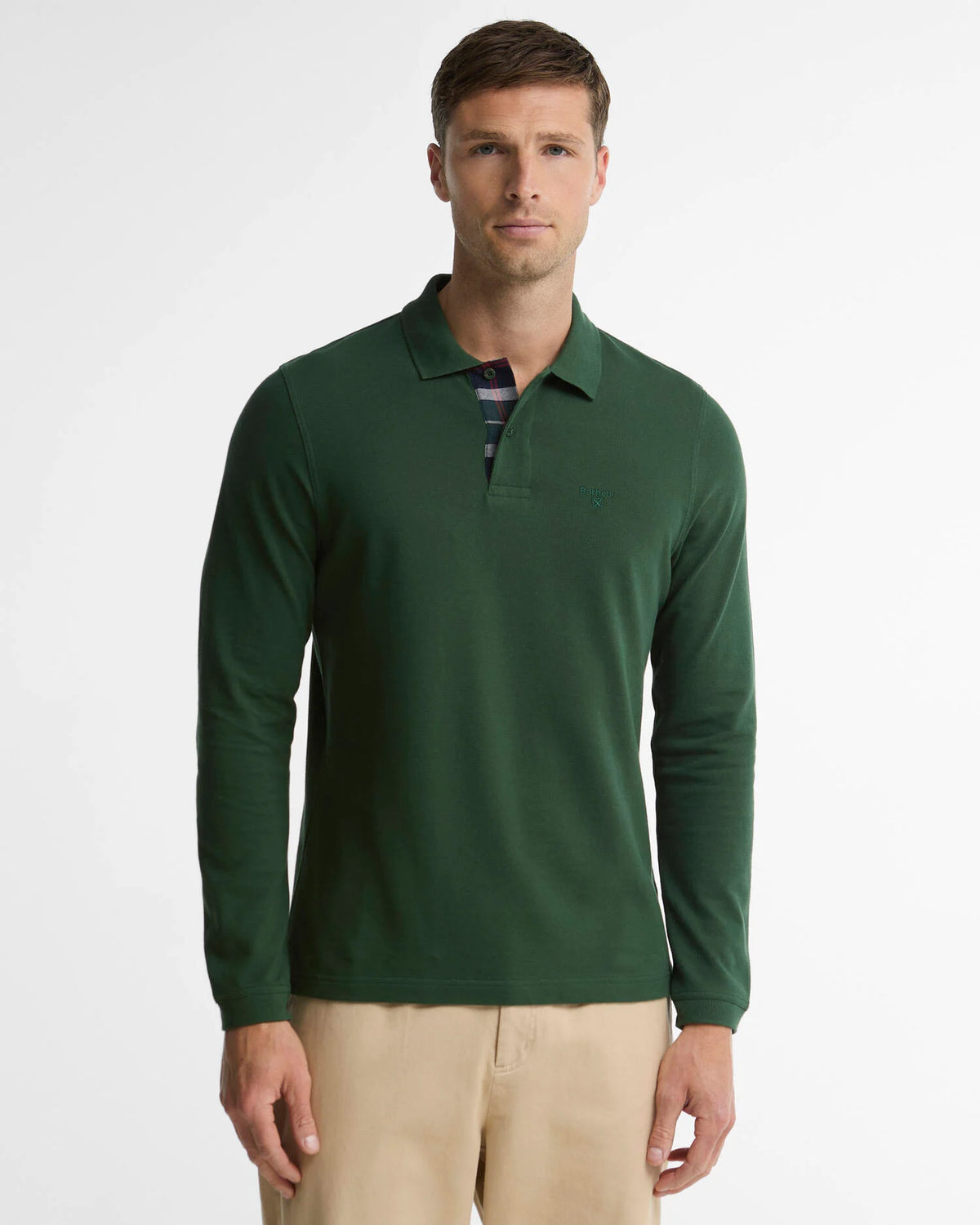 Barbour - Polo Manches longue Essential tartan Sycamore