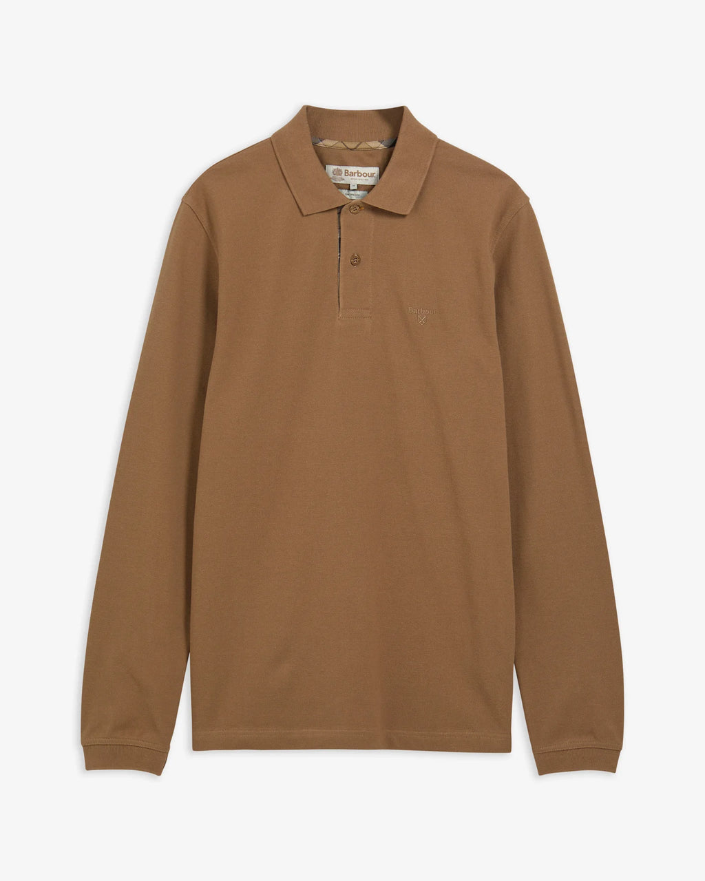 Barbour - Polo Manches longue Essential tartan Sandstone