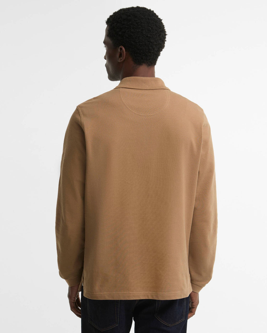 Barbour - Polo Manches longue Essential tartan Sandstone