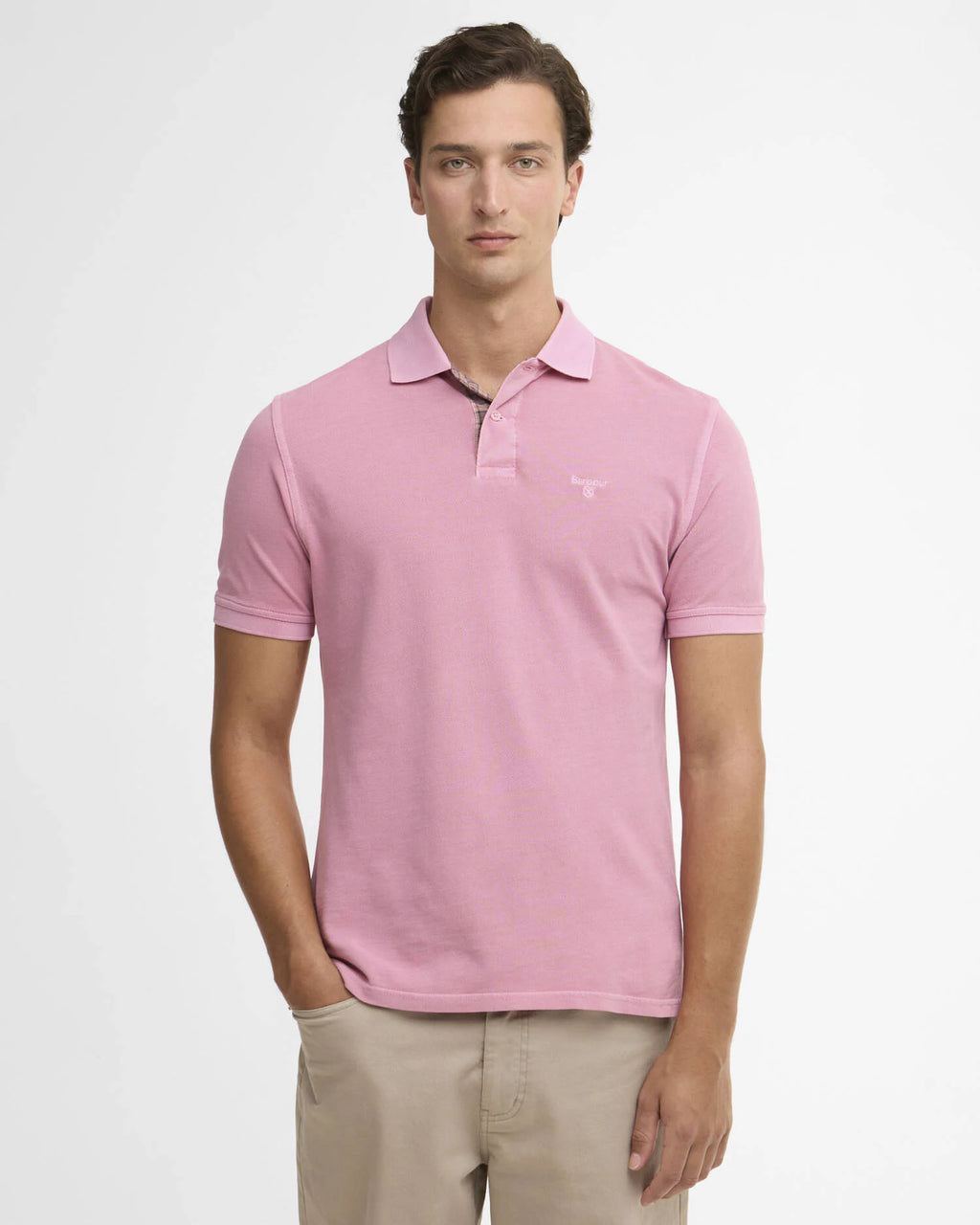Barbour - Polo Washed Tartan Pique Washed Pink