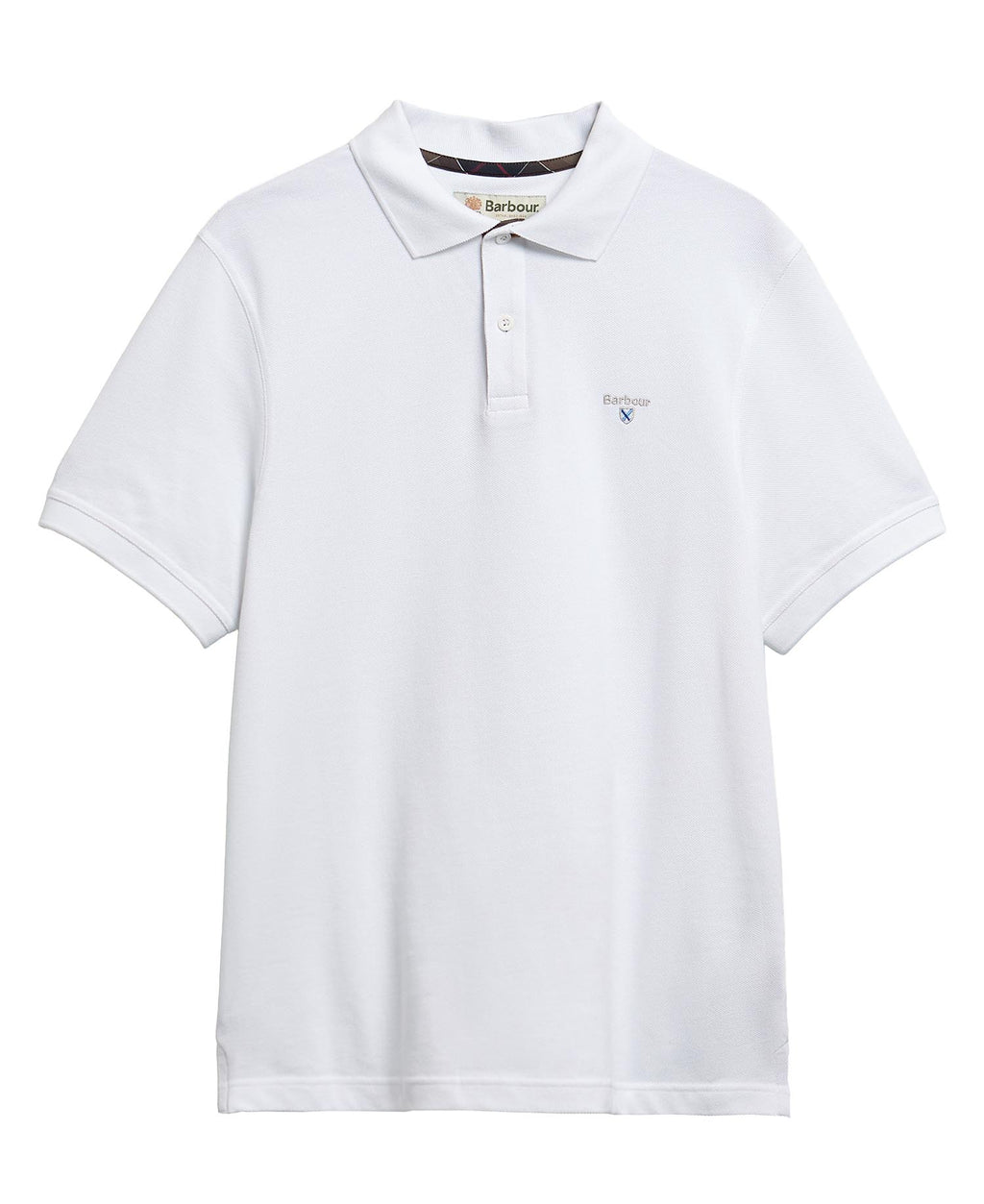 Barbour - Polo Tartan Pique White Classic