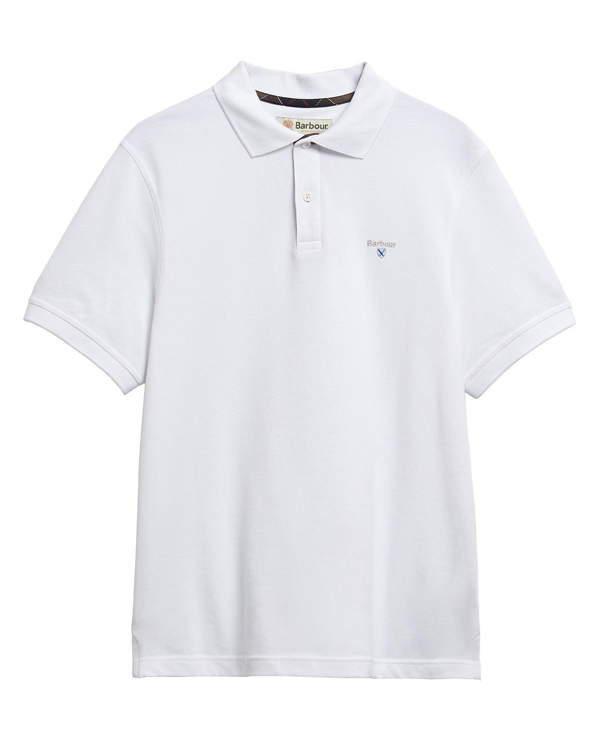Barbour - Polo Tartan Pique White Classic