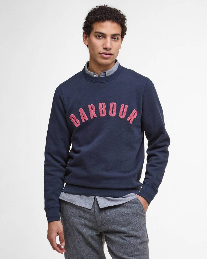 Barbour - Sweat Prep Logo Navy / Pink
