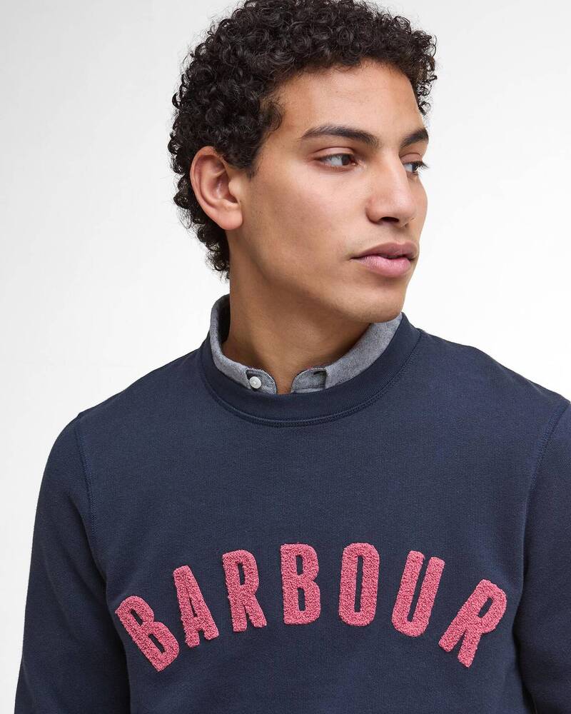 Barbour - Sweat Prep Logo Navy / Pink