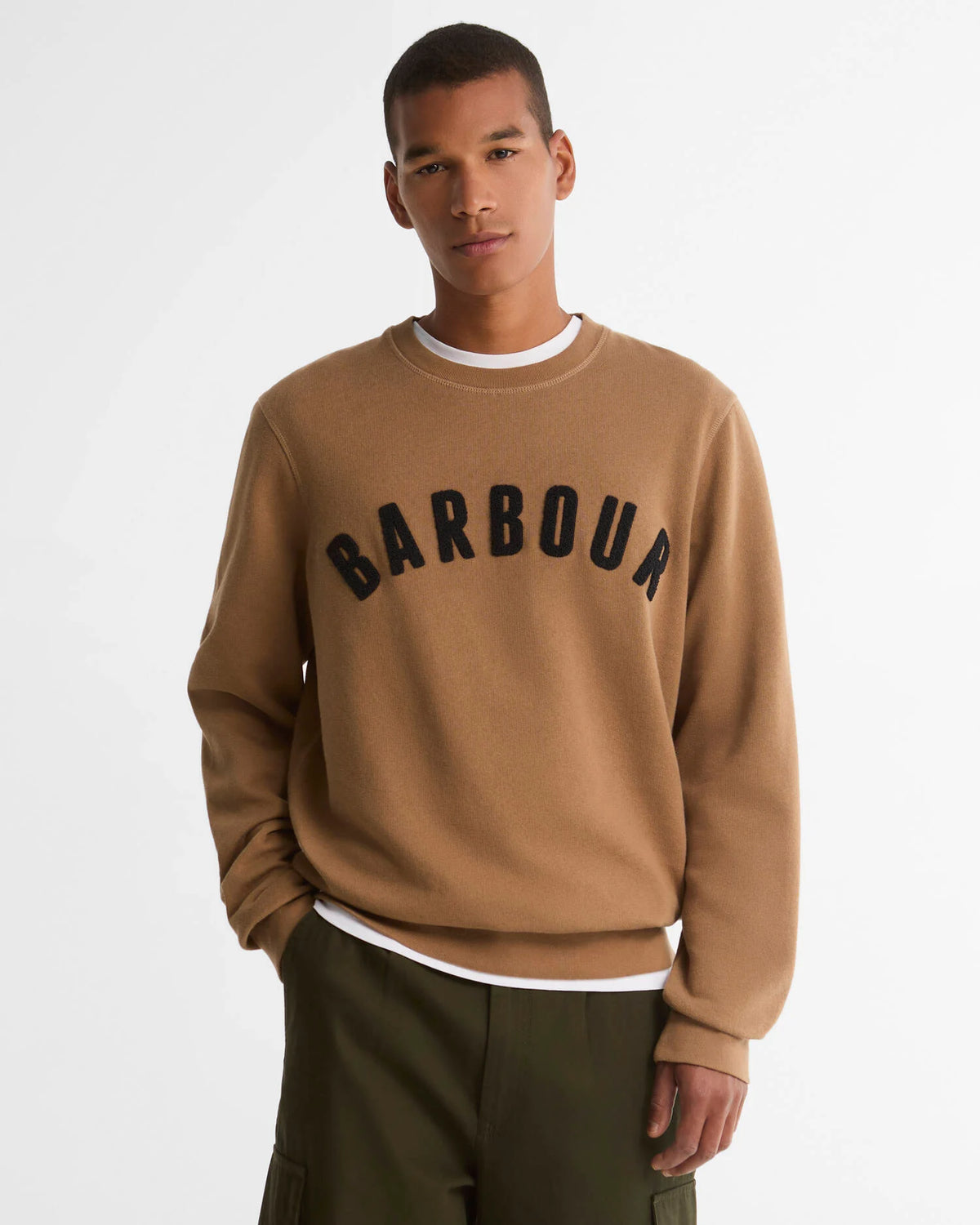 Barbour - Sweat Prep logo Sandstone