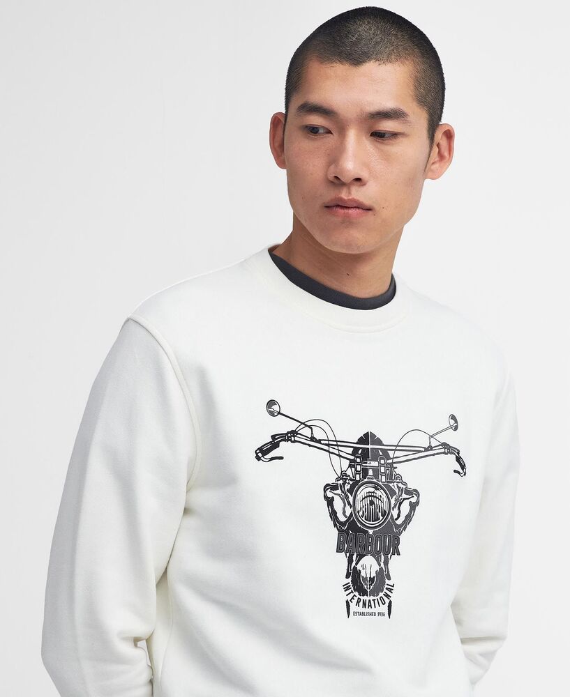 Barbour - Sweat Vallis crew international whisper white