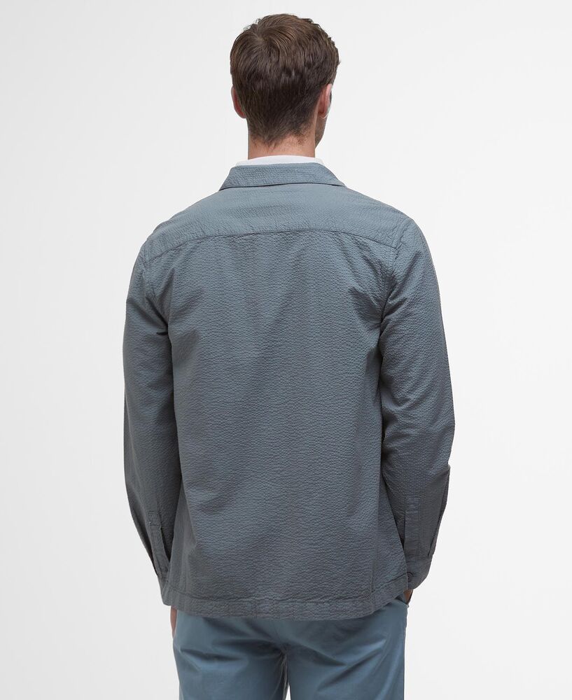 Barbour - Surchemise Callercove seersucker Vintage Teal