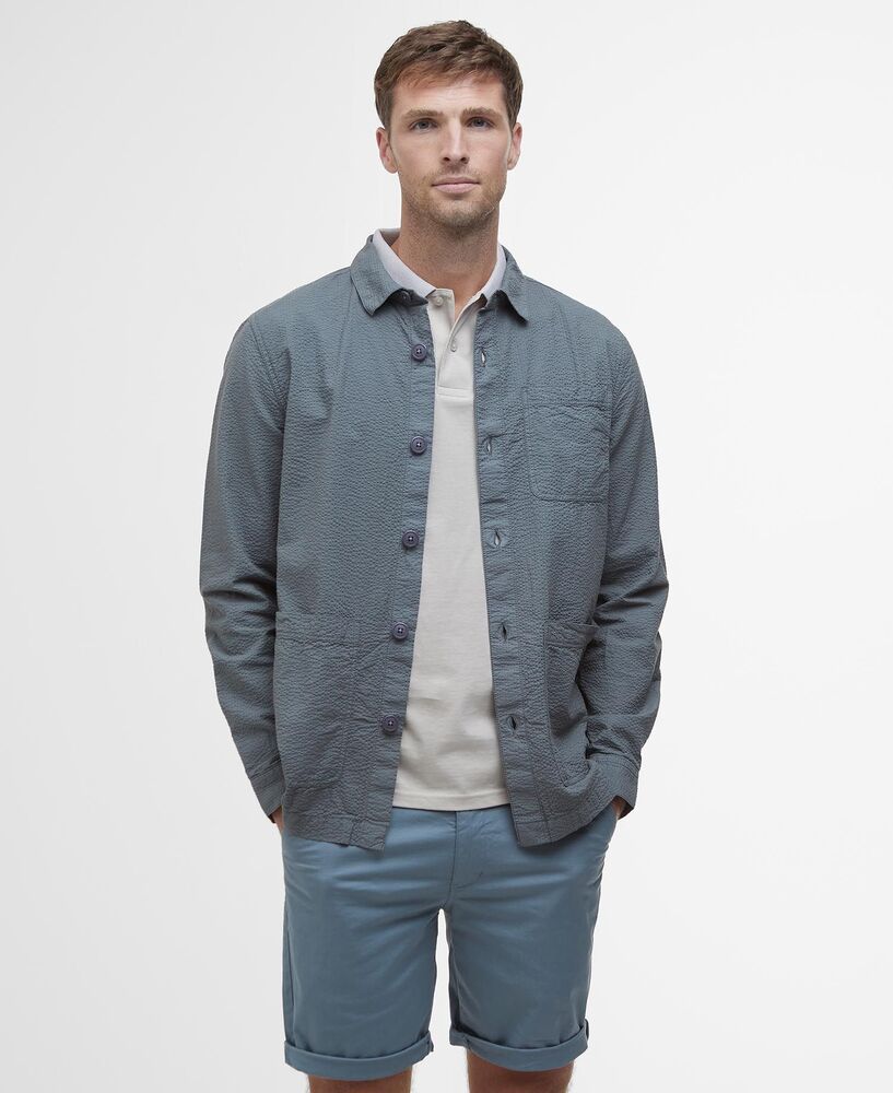Barbour - Surchemise Callercove seersucker Vintage Teal