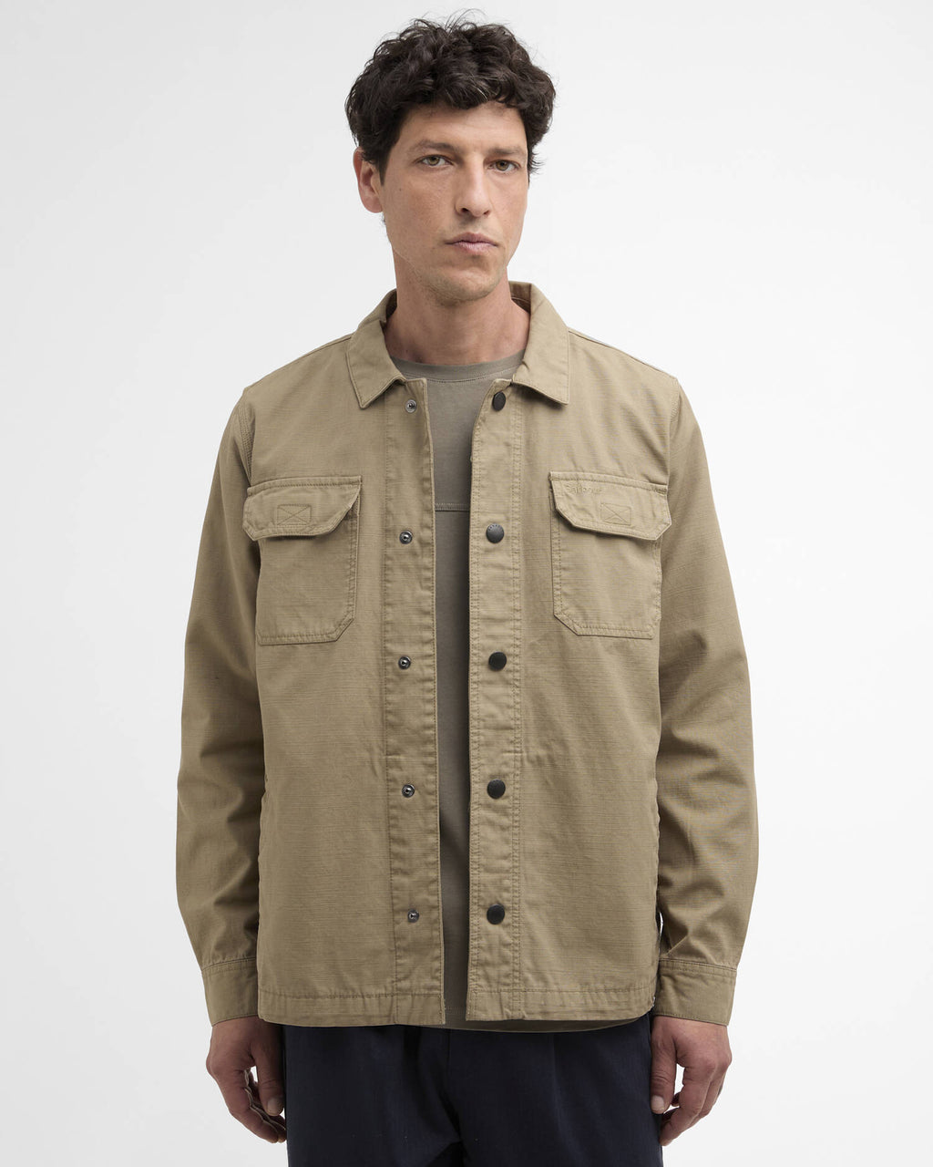 Barbour - Surchemise Draftmen cotton Grey Olive