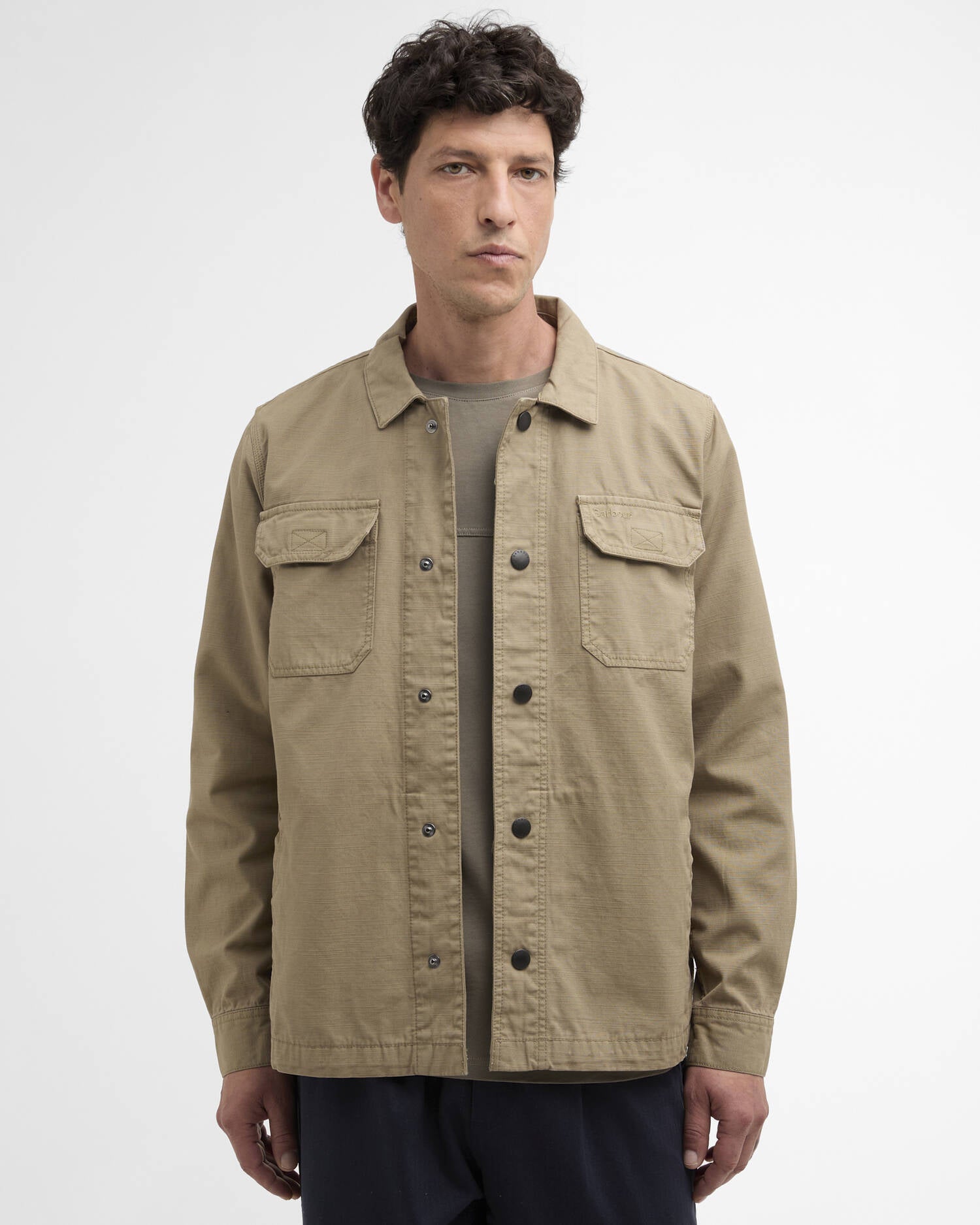 Barbour - Surchemise Draftmen cotton Grey Olive