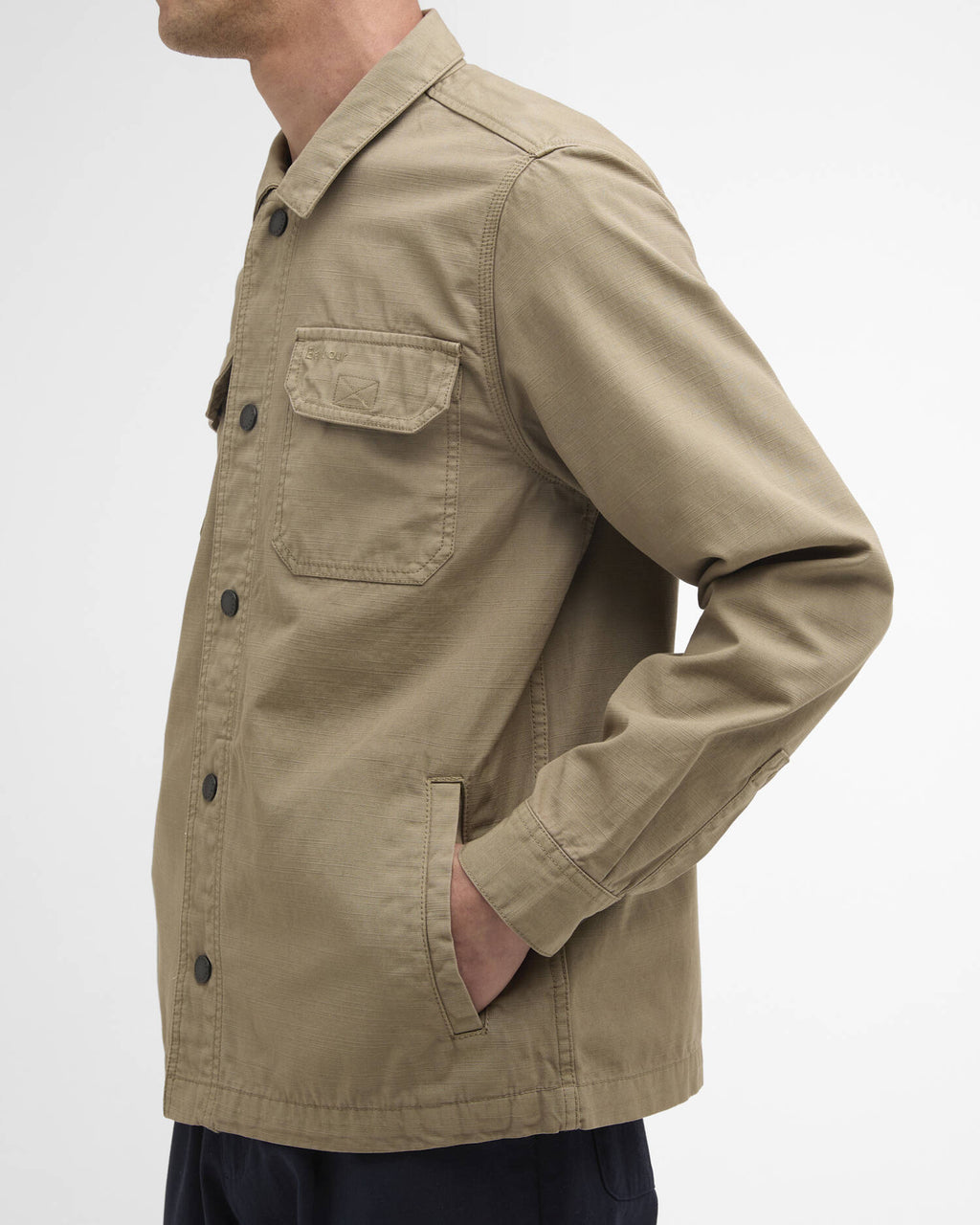 Barbour - Surchemise Draftmen cotton Grey Olive