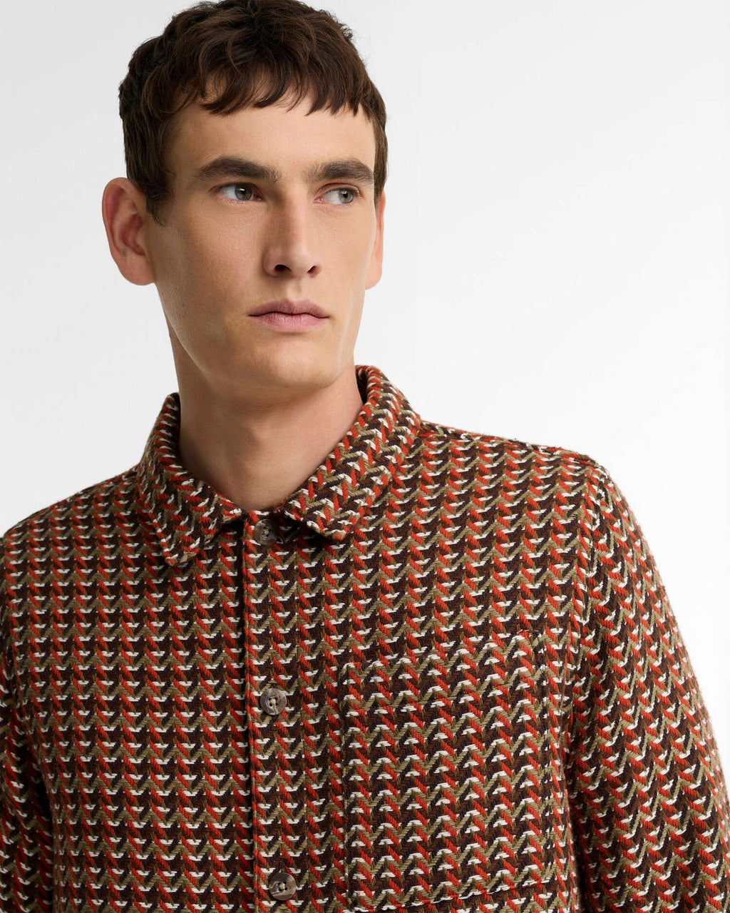 Barbour - Surchemise Shunner Relaxed Jacquard Beech