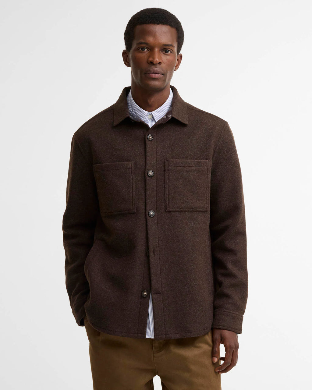 Barbour - Surchemise Marltown wool Blend Dark Oak