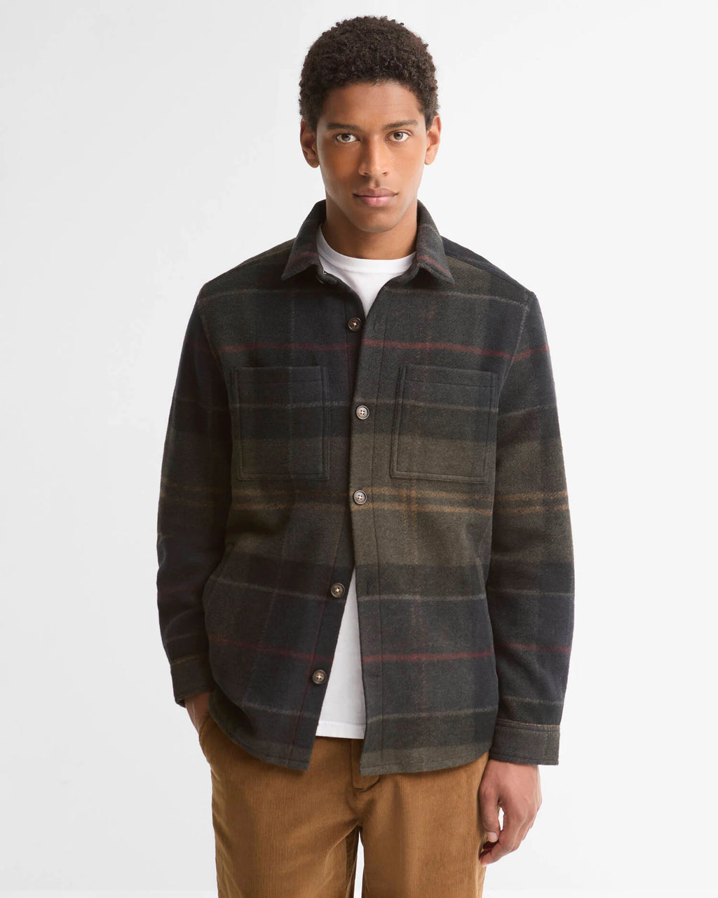 Barbour - Surchemise Woodlane Brushed Check Shadow Classic Tartan