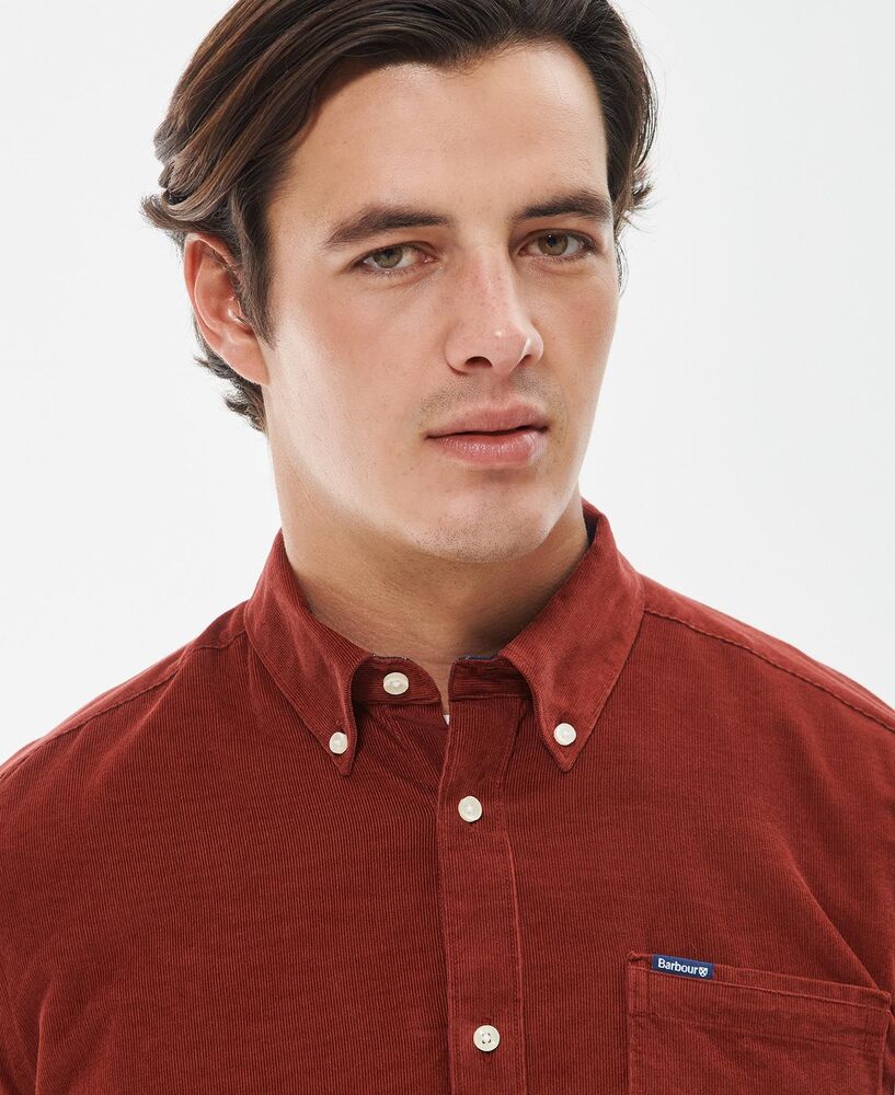 Barbour - Chemise velours Ramsey russet brown