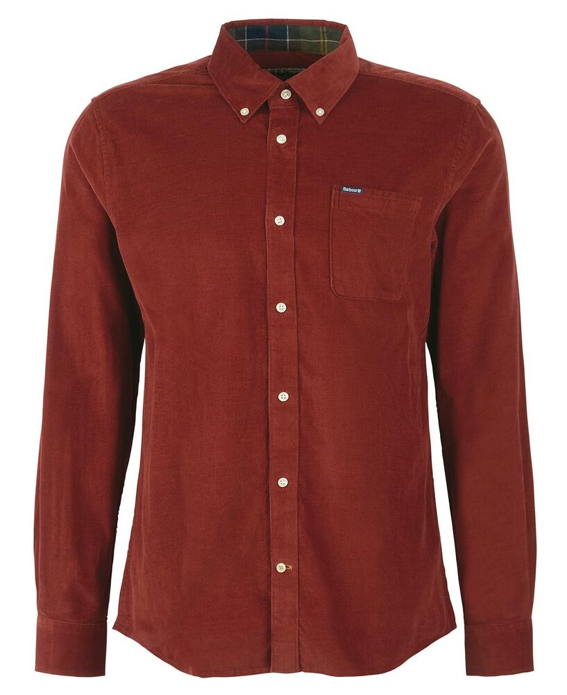 Barbour - Chemise velours Ramsey russet brown