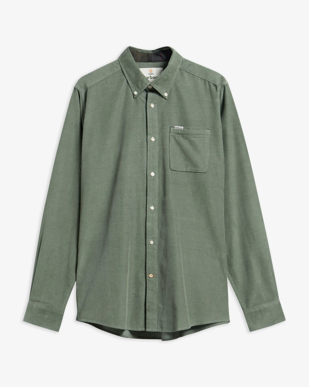 Barbour - Chemise manches longues Ramsey velours Agave Green
