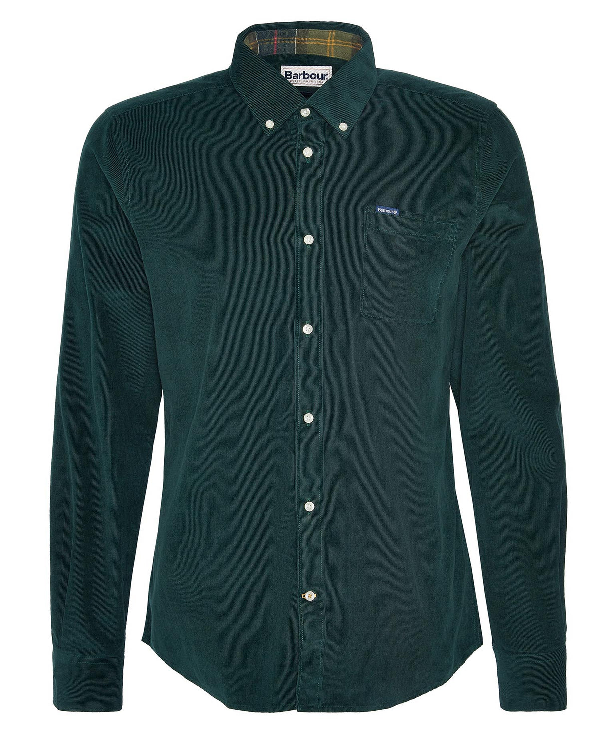Barbour - Chemise manches longues Ramsey velours seaweed