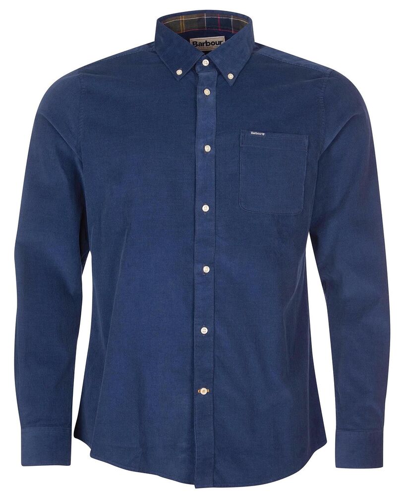Barbour - Chemise velours Ramsey dark denim