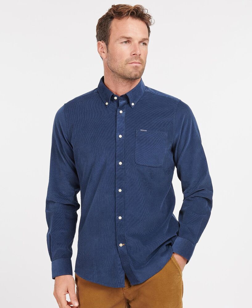 Barbour - Chemise velours Ramsey dark denim
