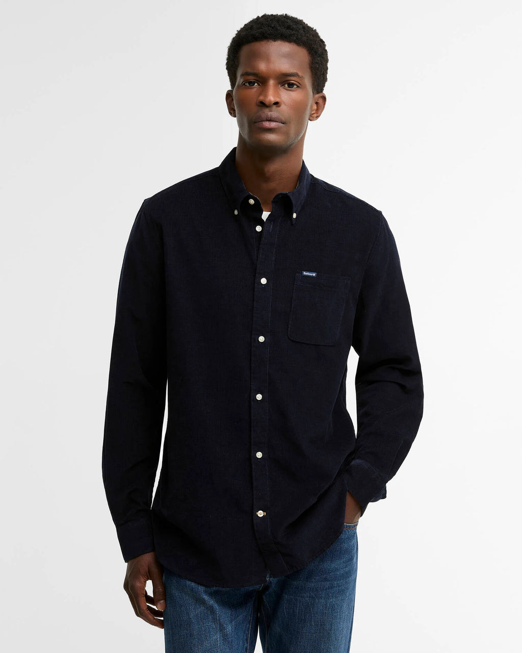 Barbour - Chemise manches longues Ramsey velours Classic Navy