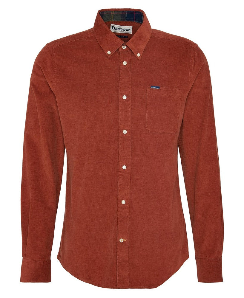 Barbour - Chemise manches longues Ramsey velours Dark Ginger