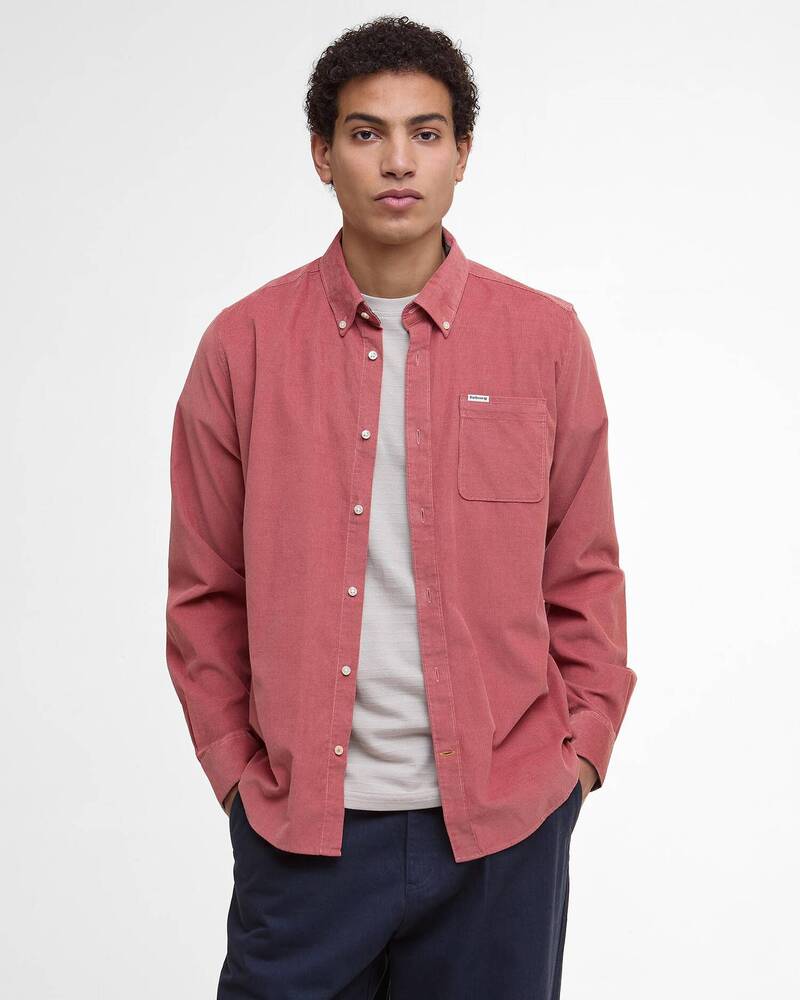 Barbour - Chemise manches longues Ramsey velours Earth Pink
