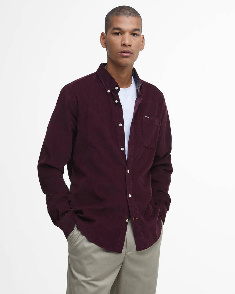 Barbour - Chemise manches longues Ramsey velours Winter Red