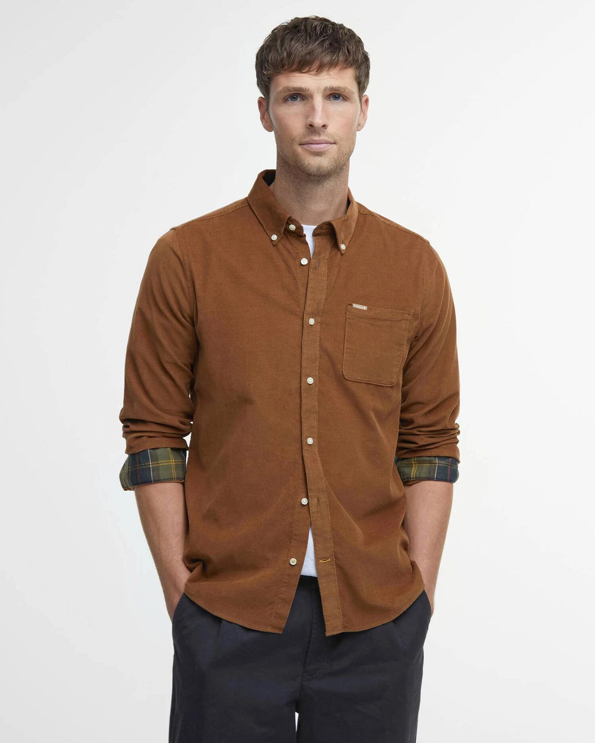 Barbour - Chemise manches longues Ramsey velours SandStone
