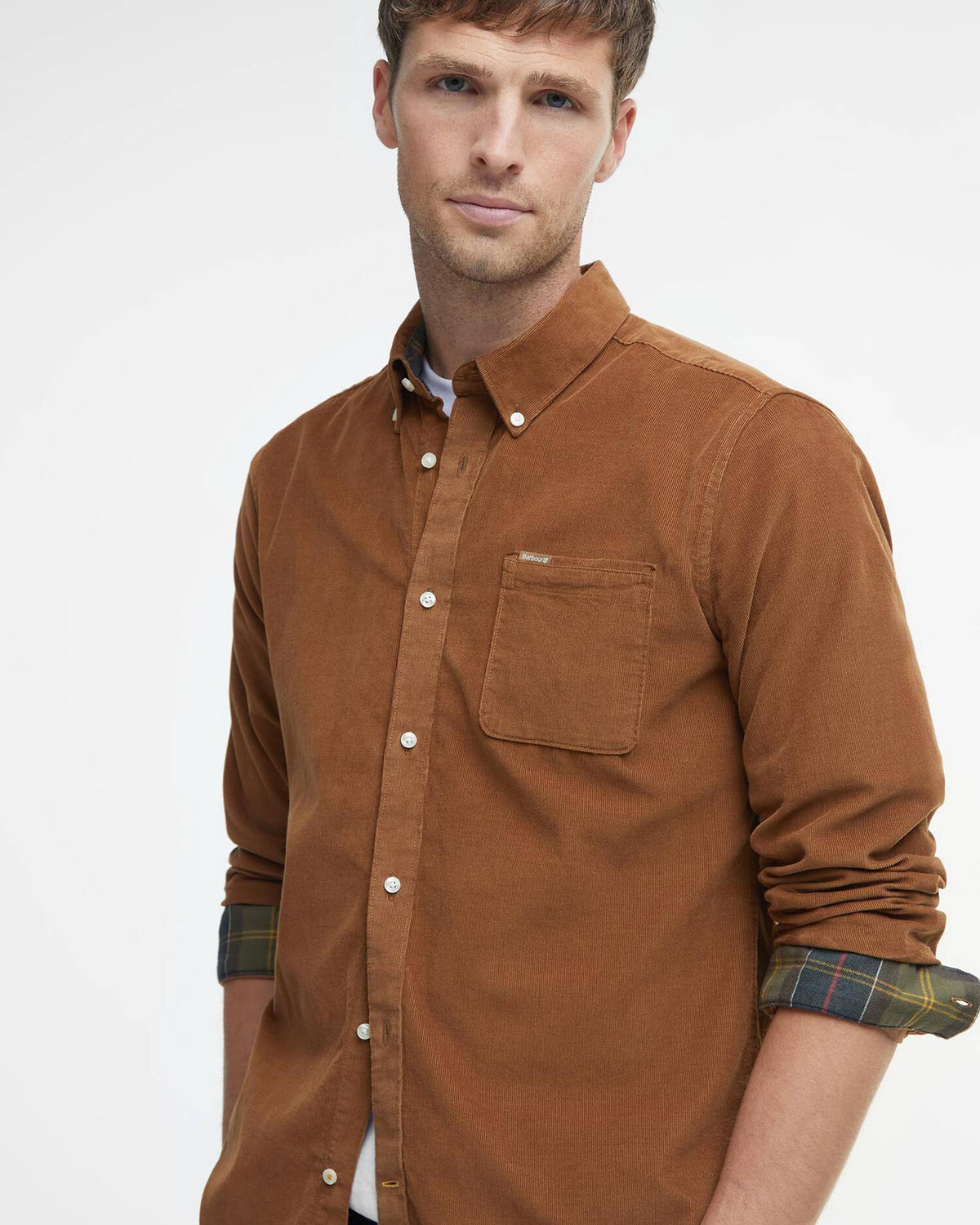 Barbour - Chemise manches longues Ramsey velours SandStone