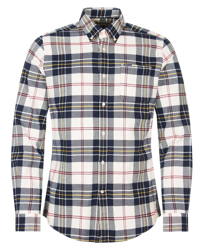 Barbour - Chemise Ronan ecru blue