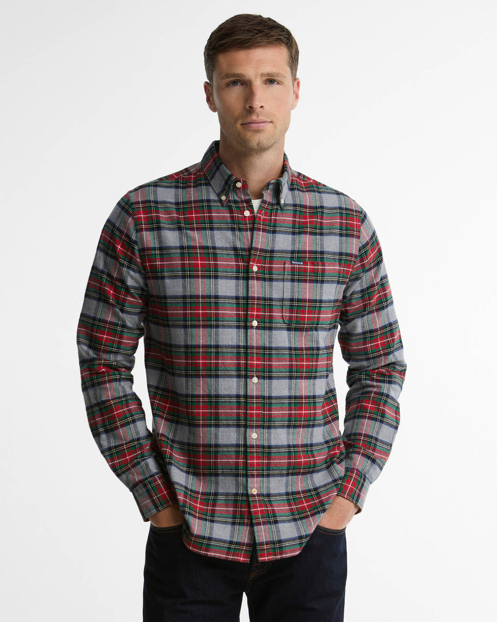 Barbour - Chemise manches longues Ronan Mid Grey Marl