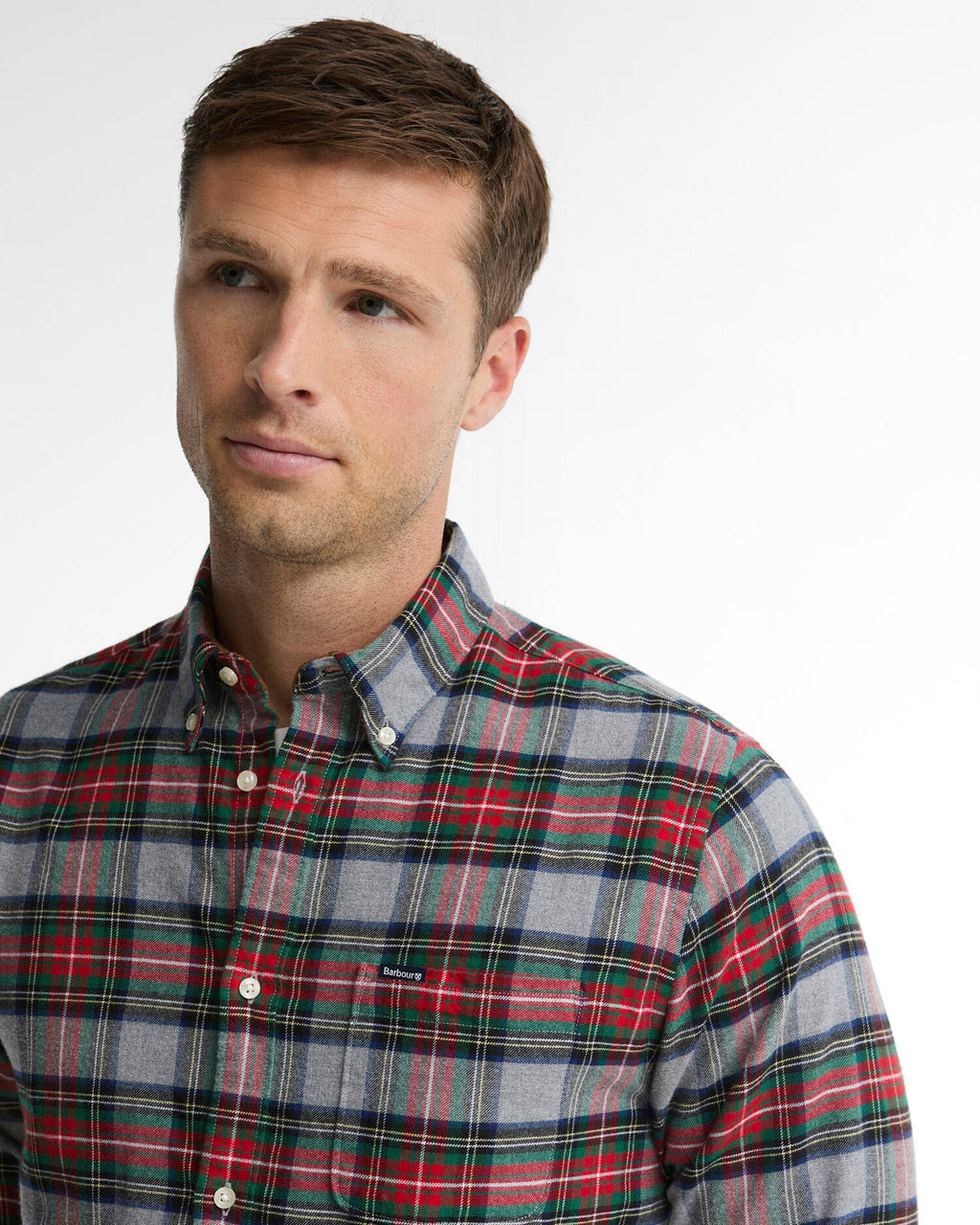 Barbour - Chemise manches longues Ronan Mid Grey Marl