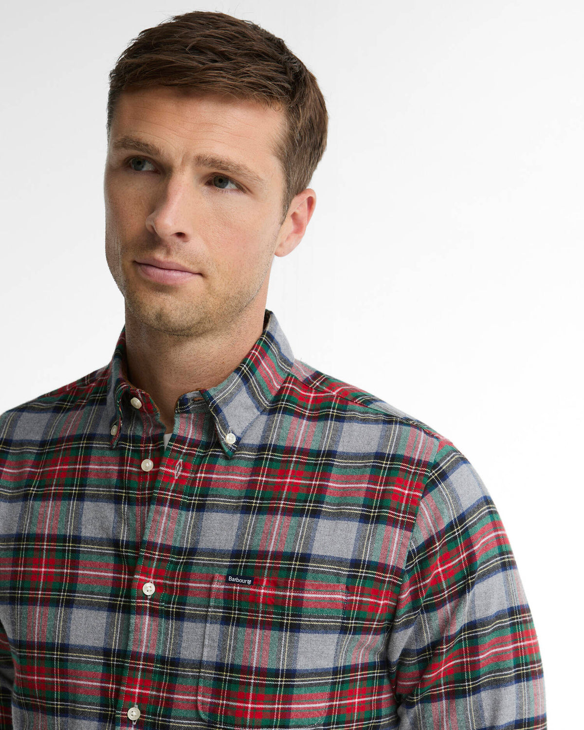 Barbour - Chemise manches longues Ronan Mid Grey Marl