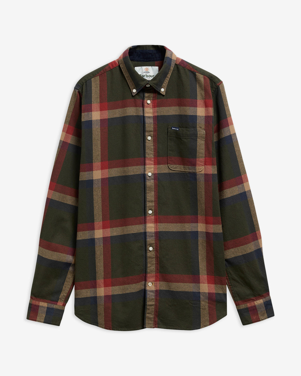 Barbour - Chemise Folley Tailored Checked Mid Olive