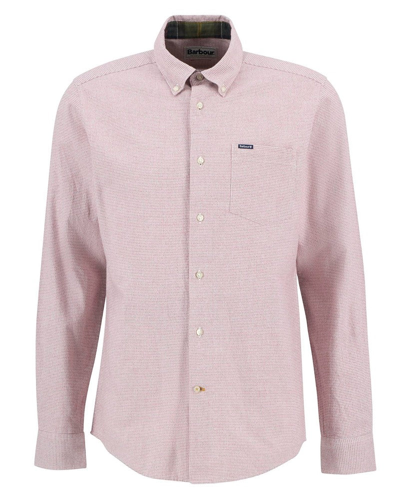 Barbour - Chemise Turner tailored Houndstooth Earth Pink