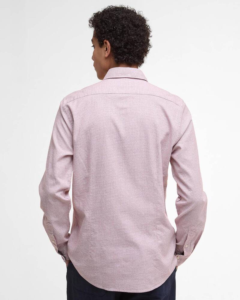 Barbour - Chemise Turner tailored Houndstooth Earth Pink