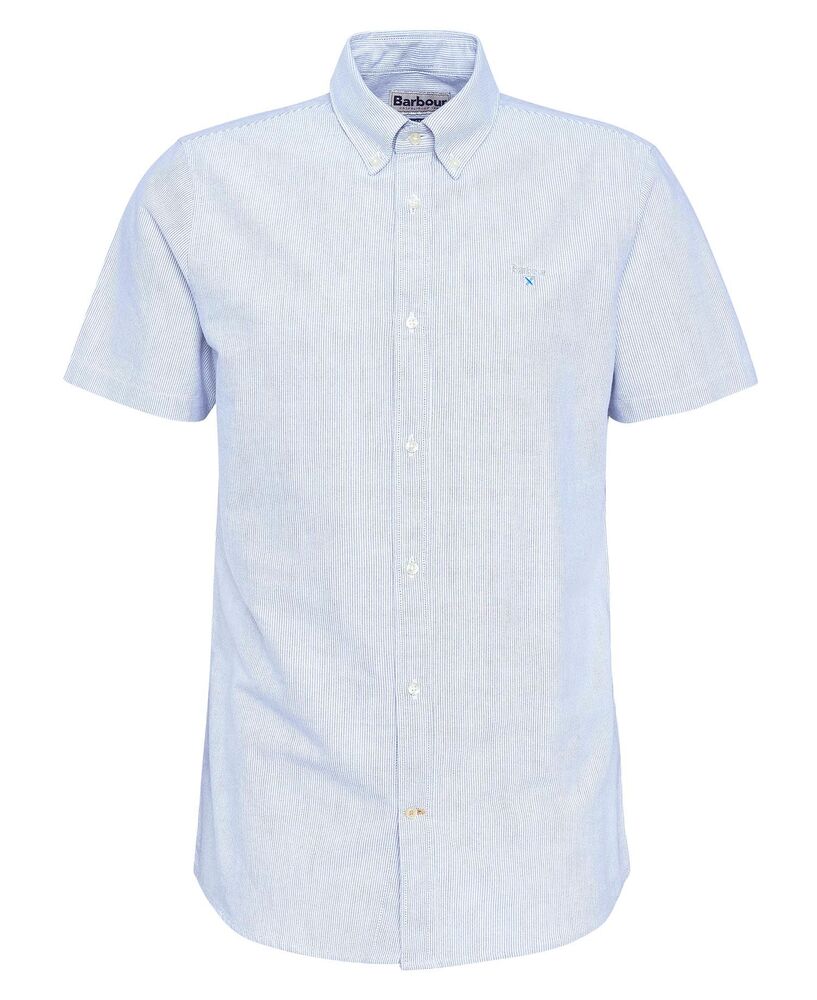 Barbour - Chemise Striped Oxtown Manches courtes Navy