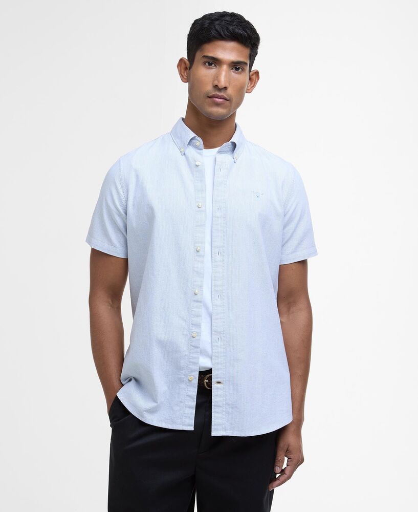 Barbour - Chemise Striped Oxtown Manches courtes Navy