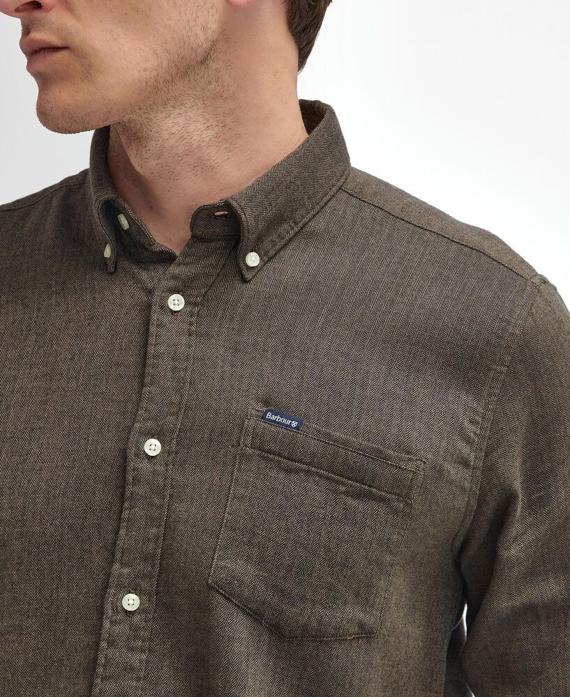Barbour - Chemise manches longues Buckley Herringbone stone